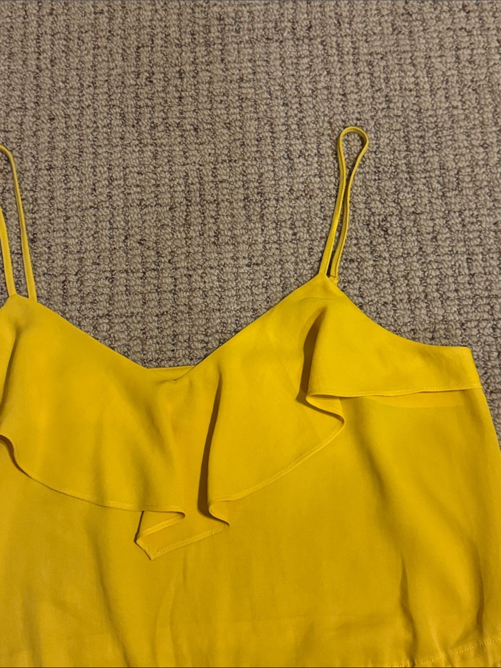 Yellow Ruffle Drawstring Cami Top - Picture 2 of 6